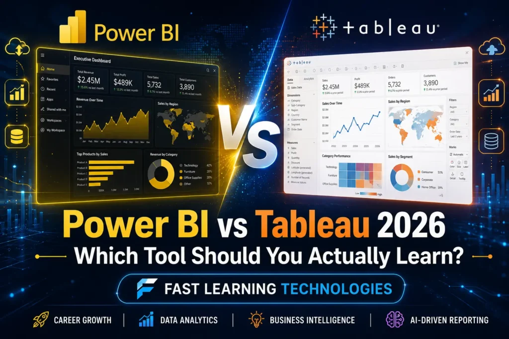 Power BI vs Tableau 2026 comparison — which BI tool should data analysts learn this year