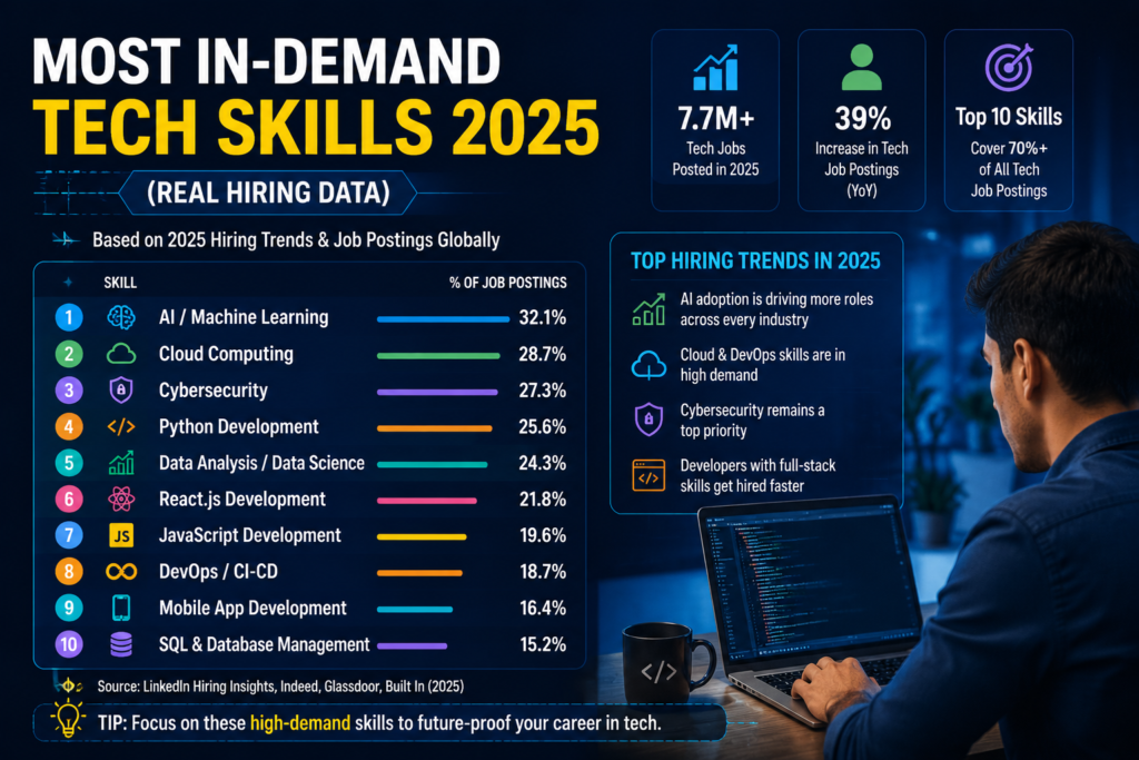Most in-demand tech skills 2025