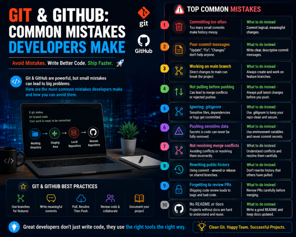 Git and GitHub mistakes developers make